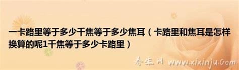  焦耳和卡路里,1卡路里=1热量=4.186焦耳